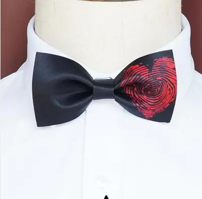 Wave Print Bow tie Men Blue Groom Bowtie British style Fashion Host