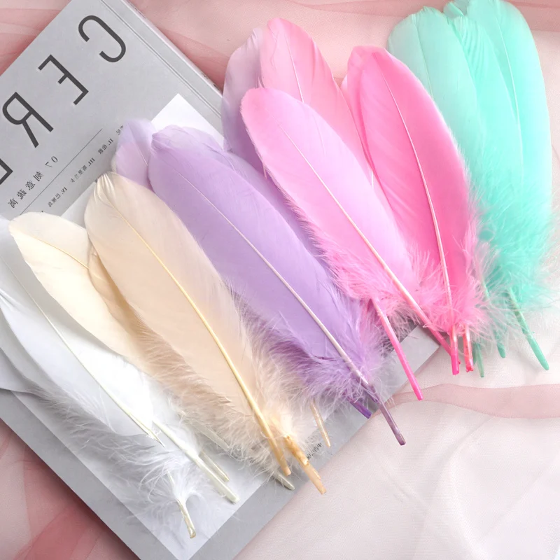 50pcs Natural Goose Feathers Plumes 15-20cm White Feather Plume for Home Decoration Craft DIY Party Jewelry Decoration