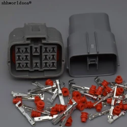 worldgolden 14 Pin/Way 6189-7262 6181-0629 Car Headlight Light Socket Waterproof Wire Harness Cable Wiring Connector For Mazda