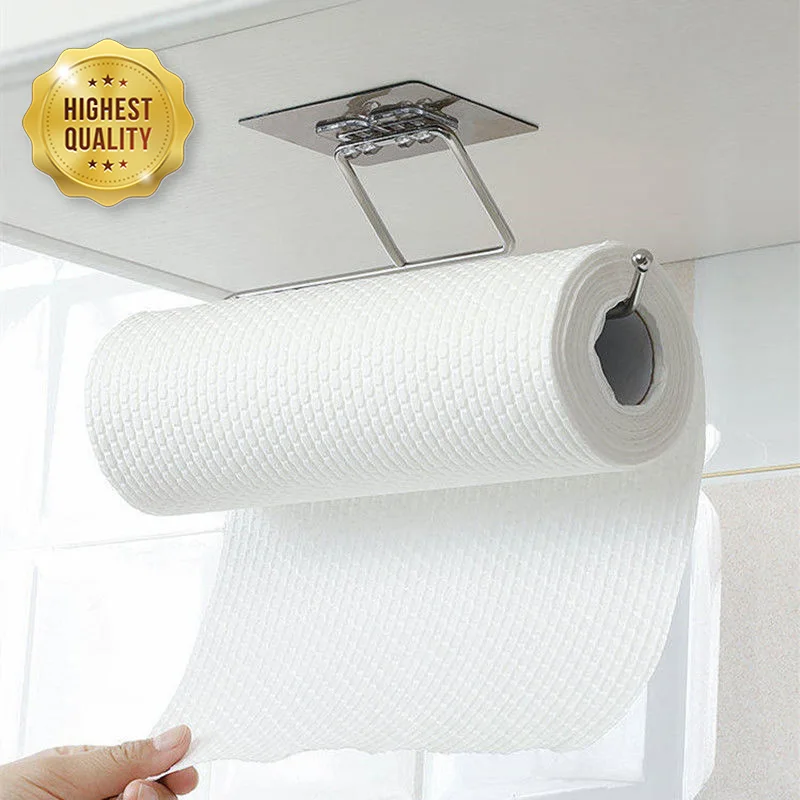 1/2pcs Kitchen Toilet Paper Holder Tissue Holder Hanging Bathroom Toilet Paper Holder Roll Paper Holder Towel Rack Storage Rack