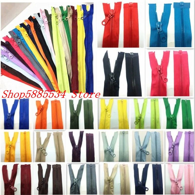 1/2/5PCS 5#28 Inch (70cm) black Separating Jacket Zippers Sewing Zipper Heavy Duty Plastic Zippers Bulk process open-end