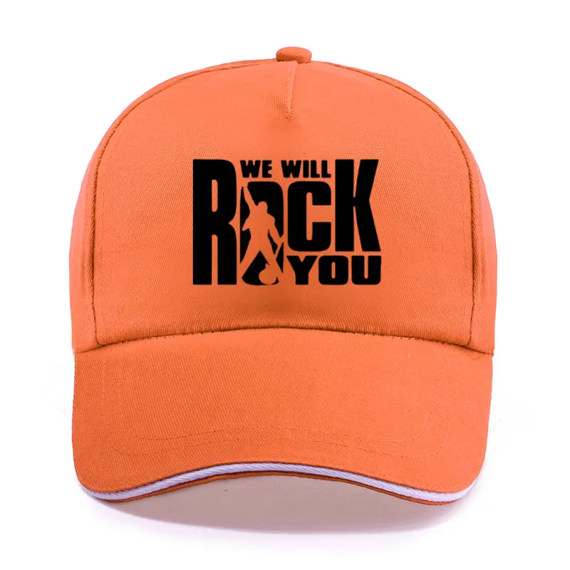 Cotton Trucker Caps We Will Rock You Print Baseball Cap Men Women Unisex Fashion Queen Rock Band Fans Rock Roll Hip Hop Hats