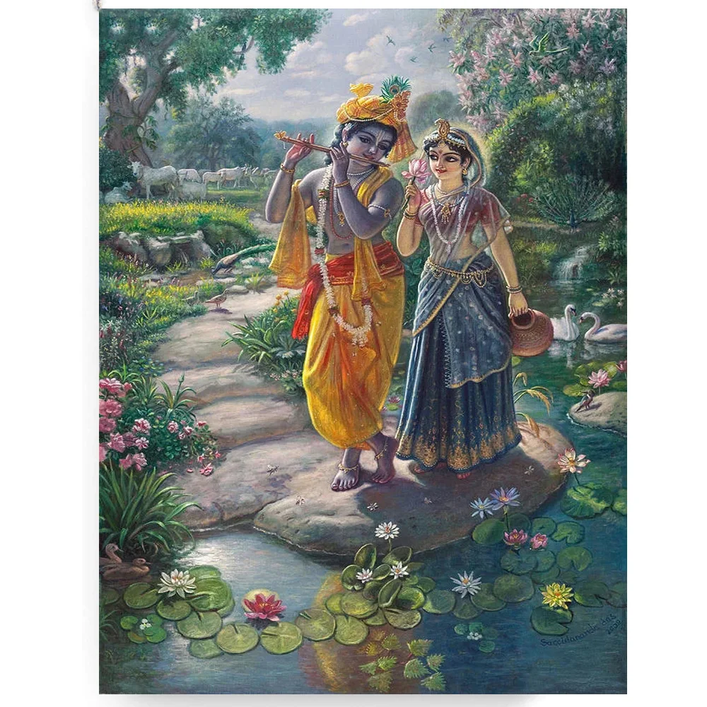 

Radha-krishna 5d Бриллиантовая вышивка, религиозная DIY алмазная живопись, вышивка крестиком, полная квадратная мозаика, искусство, украшение для дома,