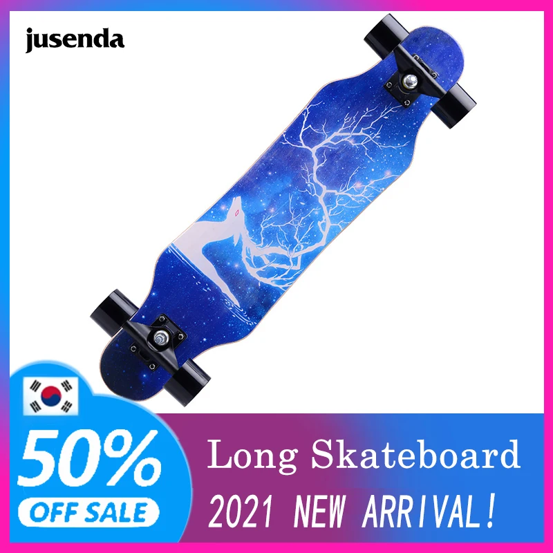 

79cm/31" Beginner Skateboard Longboard Maple Flat-Plate Double Rocker Board Steel Bearing PU Wheels Children Adult Skate Board