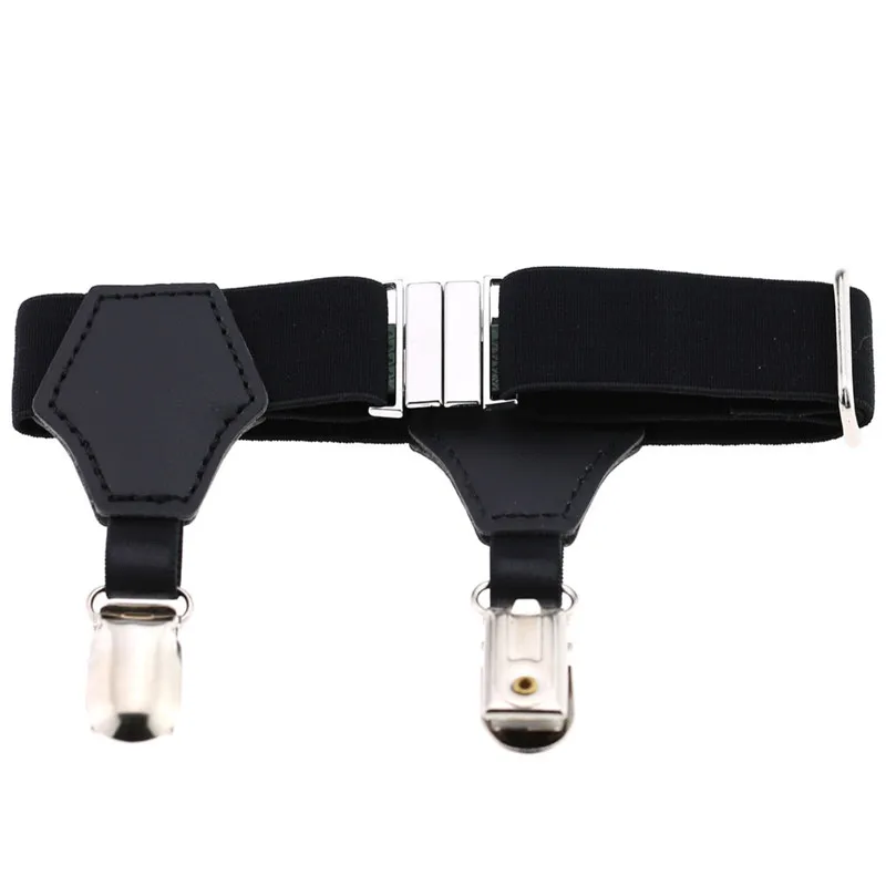 1 Pair Adjustable Leather Garter Belt Stocking Suspenders Elastic Sock Garters Women Men Leg Harness Socks Braces Clip Belts