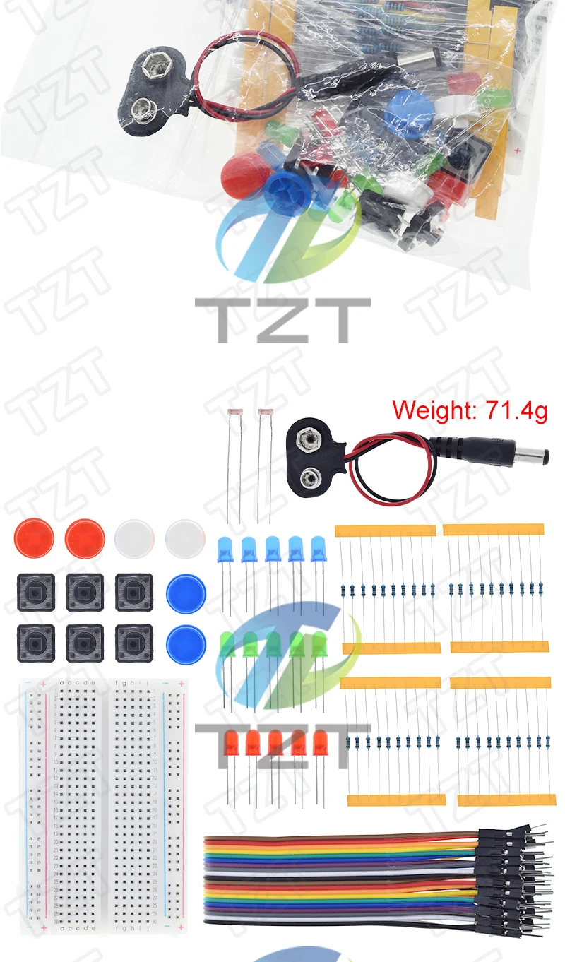TZT Starter Kit für UNOR3 Mini Breadboard LED Jumper Wire Button für Arduino TZTUNO R3 Diy Kit Schule Bildung Labor – Detail 5