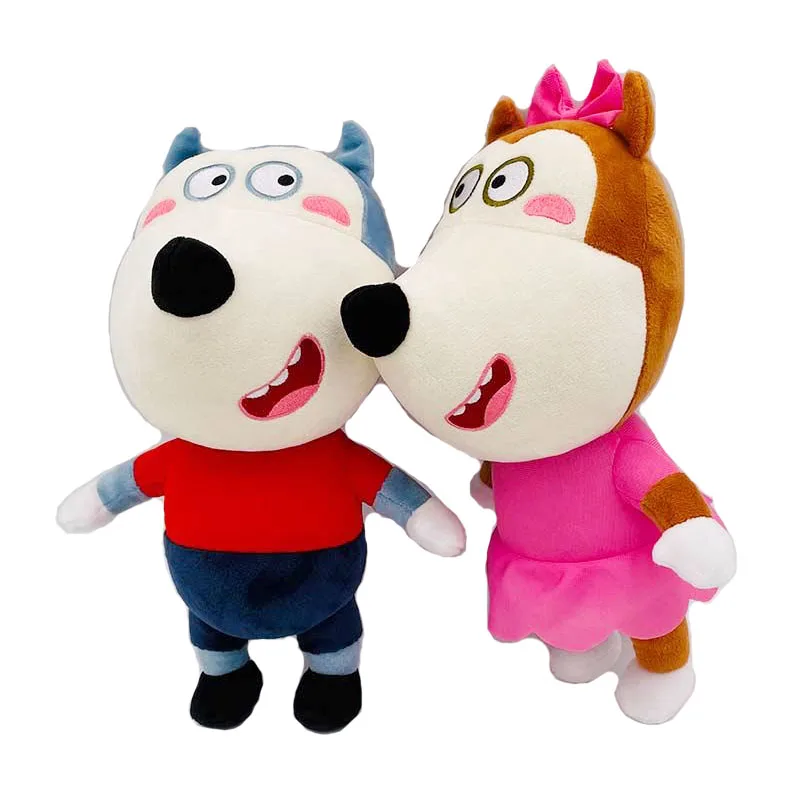 2pcs/Lot 30cm Wolfoo Plush Toys Cute Soft Animal Stuffed Plushes Wolfoo & Lucy English Cartoon Dolls for Kids Birthday Xmas Gift