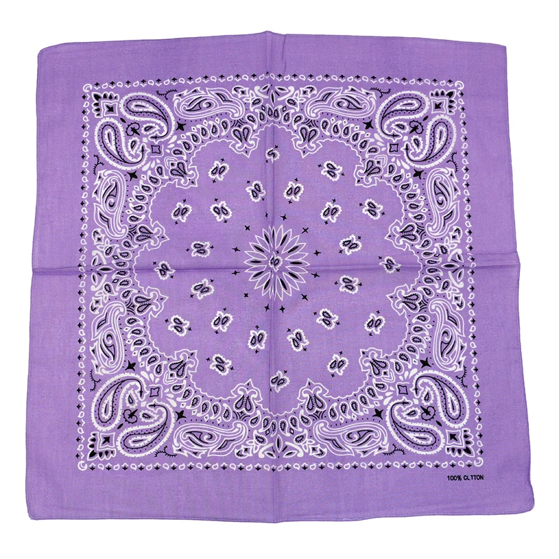 55CM Square Scarf  Women Spring Soft Color White Blue Purpel Khaki Paisley Cotton Headband Hip-hop Men Bandana