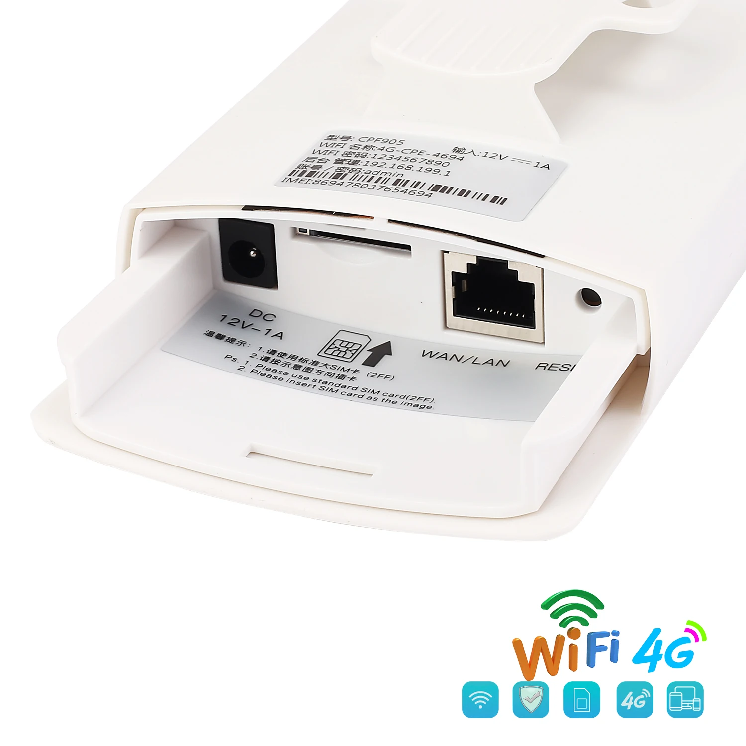 Imagem -04 - Roteador sem Fio com Wifi e Gsm Cartão Sim 12v 1a para Sistema de Segurança Doméstica ou Telefone 4g