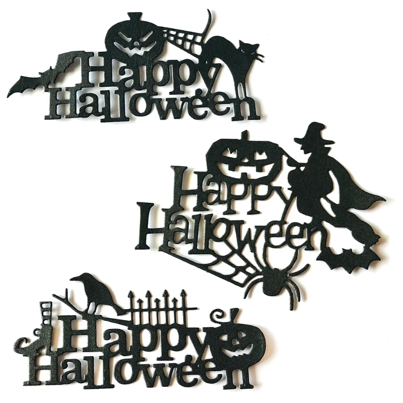 2022 nuovo 3 pz/set Happy Halloween metallo taglio muore Stencil Scrapbooking fai da te Album Stamp