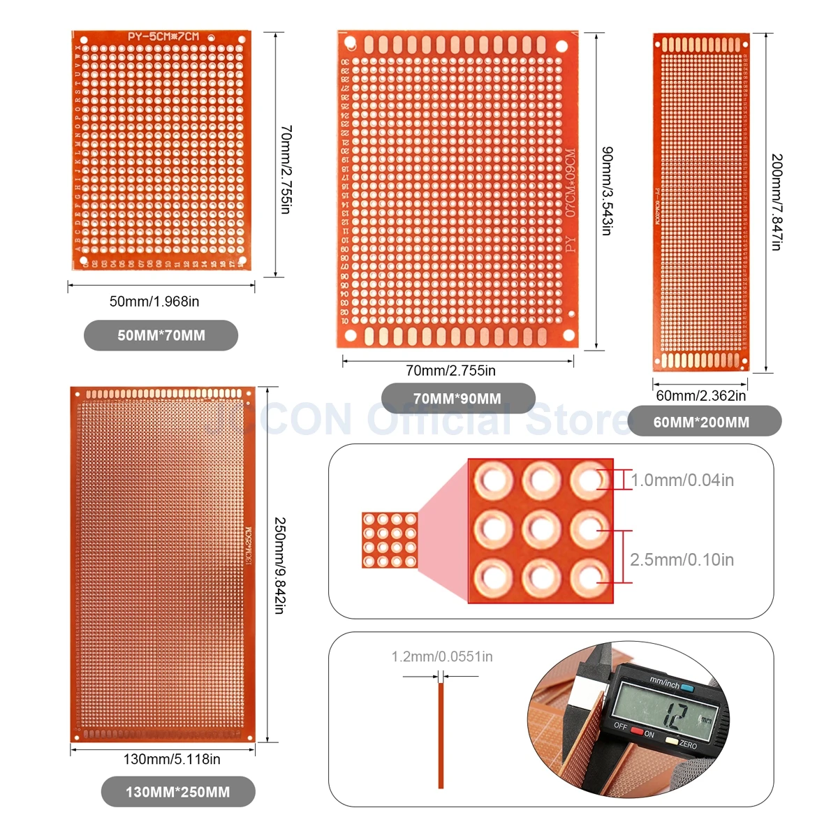 10Pcs PCB prototipo scheda 10x22 cm circuito Protoboard universale fai da te matrice singola fila foro continuo piastra di saldatura