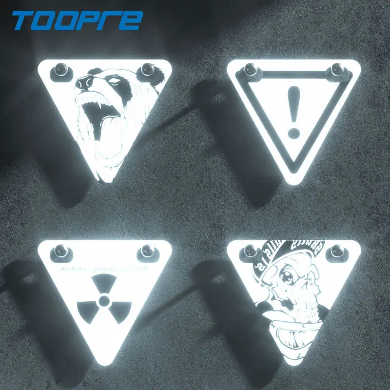 TOOPRE-Reflective Warning Reflector for Cycling, Magnetic Car Stickers, Outdoor Sports Running, Night Safety Reflective Stickers