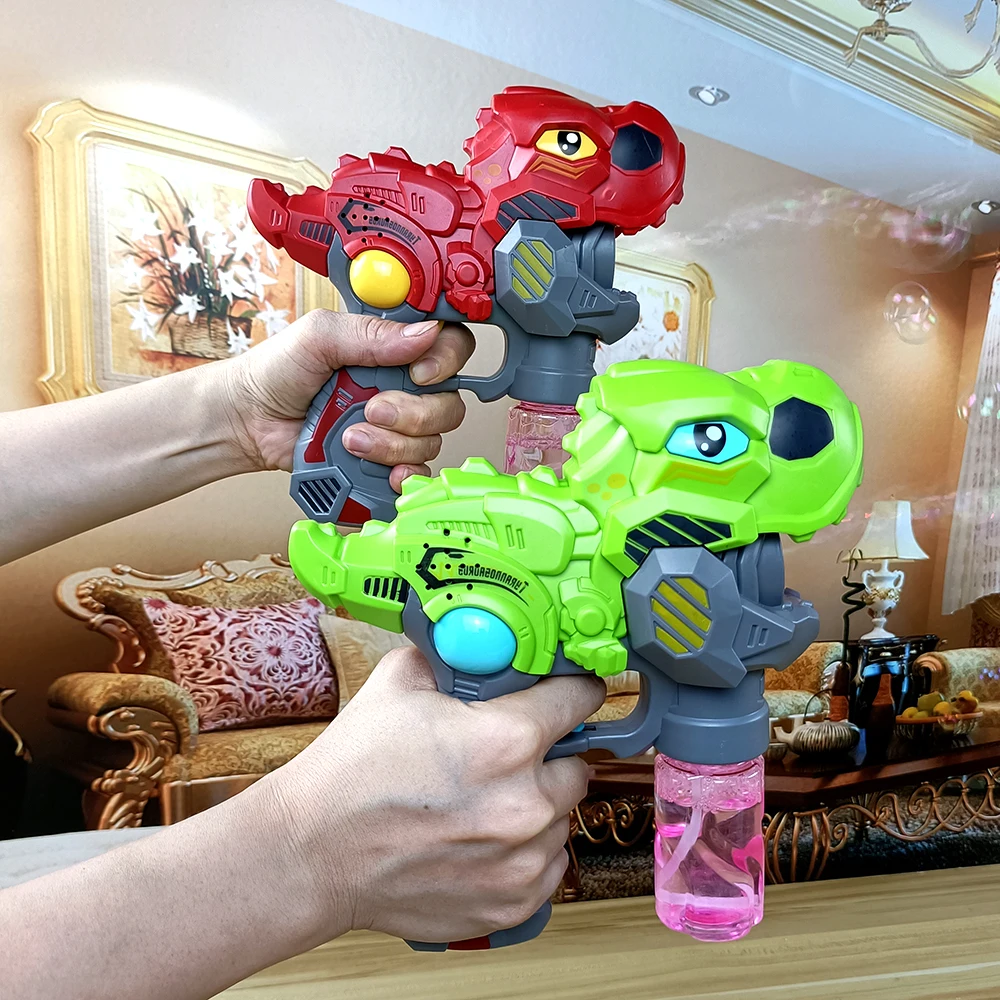 Dinosaur Bubble Machine Kids Toys Large Gatling Bubble Gun Plastic Toy Outdoor Automatic Bubbles Blower Machine Dropship