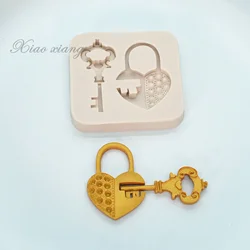 Keys And Locks Resin Silicone Molds Kitchen Baking Tools DIY Cake Pastry Fondant Moulds Chocolate Lace Decoration Supplies