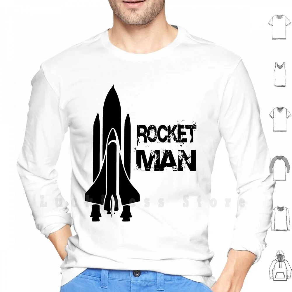 Rocket Man Hoodies Long Sleeve Ksp Science Nerd Geek Maths Physics Kerbal Kerbin Program Games Gamming Rocket