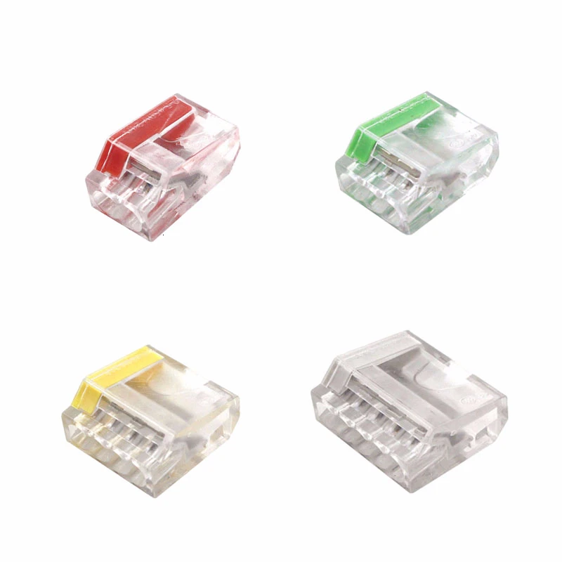 Wire Connectors 252/253/254/255 Compact Mini Fast Wiring Cable Conector For Junction Box Conductors Push-in Terminal Block