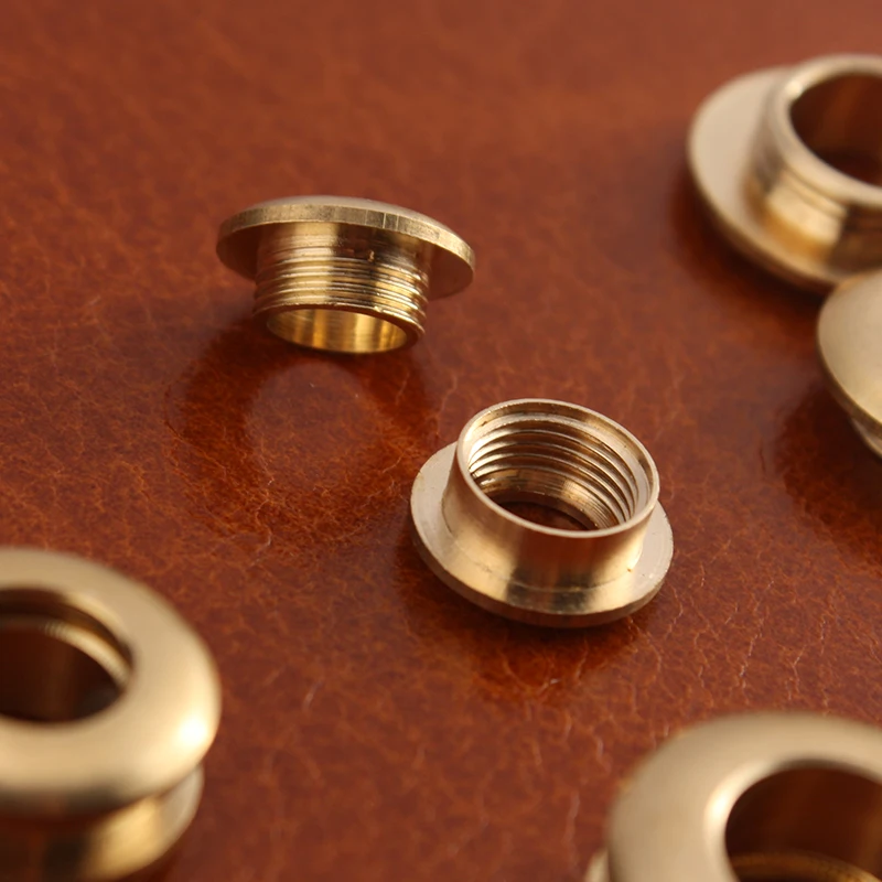 

28*15mm 5pcs Brass Gas Hole Grommets Screw Threaded Connection Eyelet DIY Bag Belt Part Hardware Leather Craft Handmade Buckle