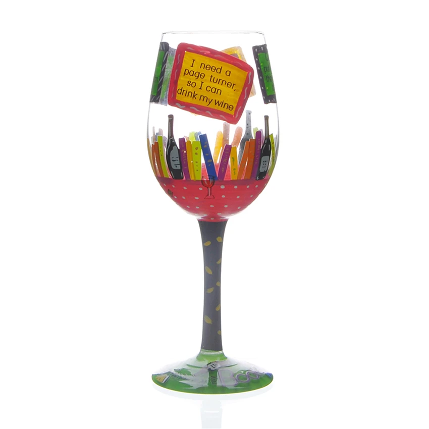 Creative Hand Painted Wine Glass Cup, High Capacity Crystal Goblet, Personality Birthday Gifts, Home Bar Party Drink Ware