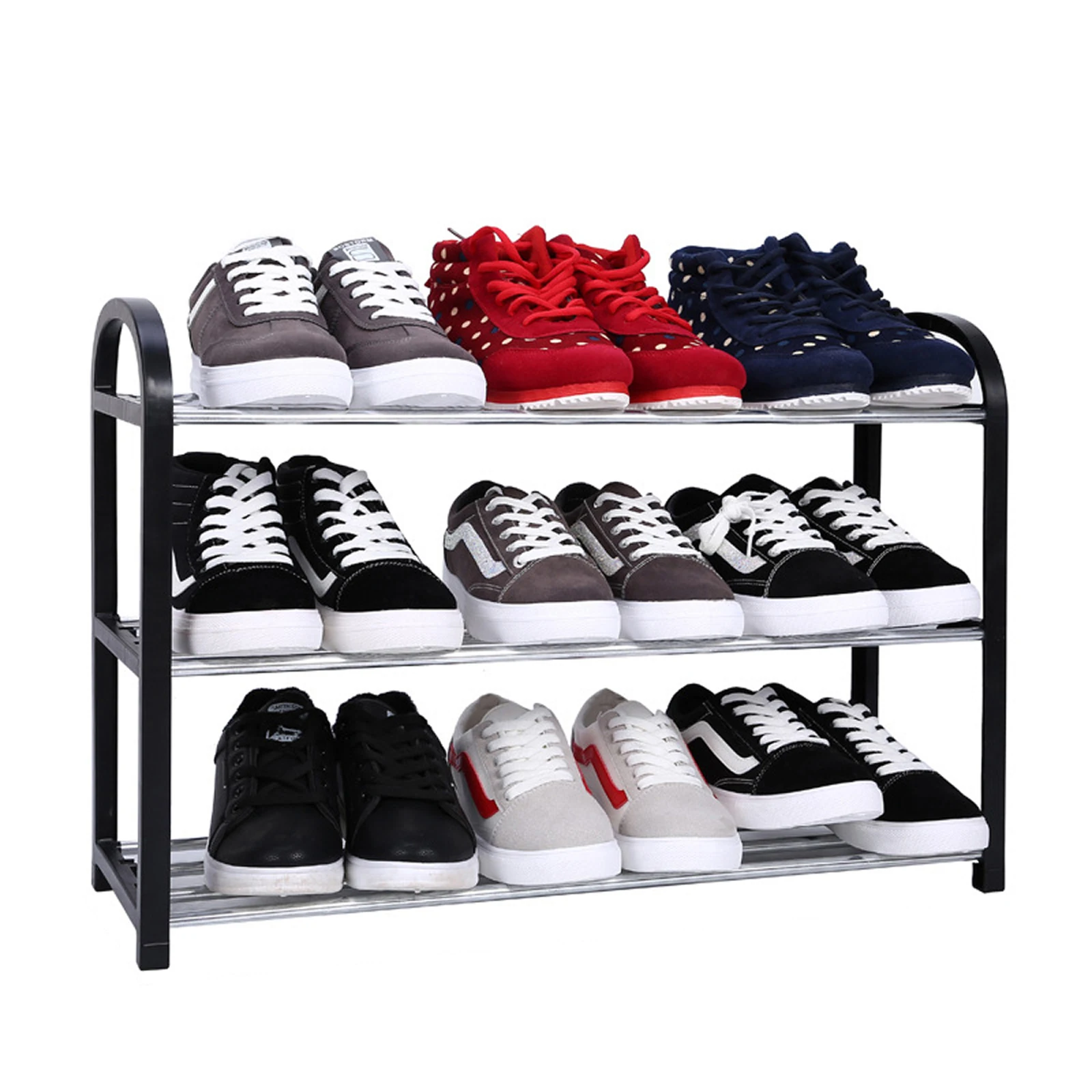 Multi-layer Shoe Rack Aluminum Metal Standing Shoe Rack 3/4/5 Layer Shoes Storage Shelf Home Living Room Organizer Accessories