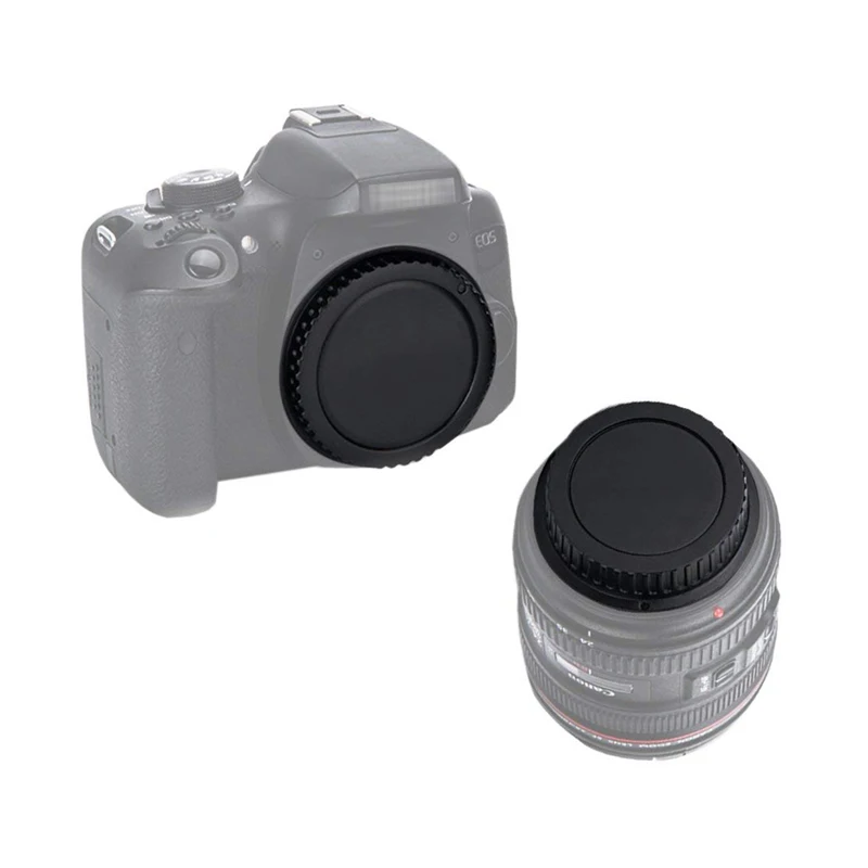 1 Pair Rear Lens Cap Cover+Camera Front Body Cap for Nikon Sony Canon EOS M Lumix Pantex Fuji DSLR Cameras Lens Protector Cover