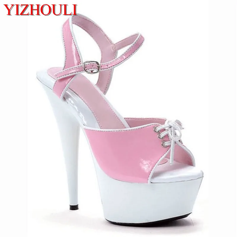 Sweet Princess Style 15cm Open Toe High Heel Platform Shoes, Sandals, Pole Dance / Model / Wedding Shoes