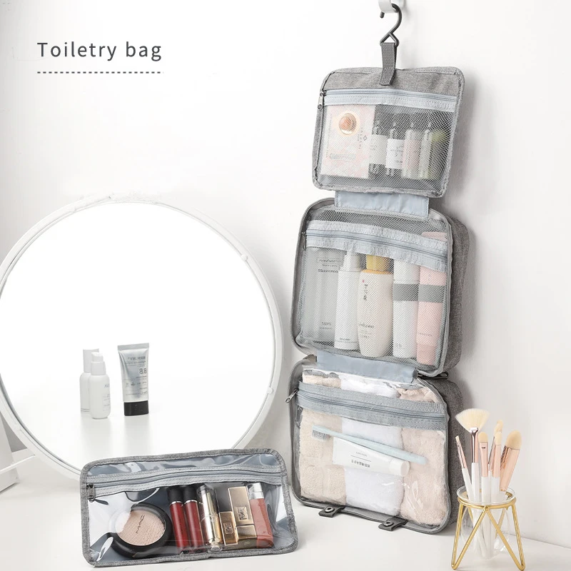 Borsa da toilette da appendere per uomo borsa da toilette pieghevole impermeabile articoli da toeletta Kit da viaggio cosmetico per accessori da