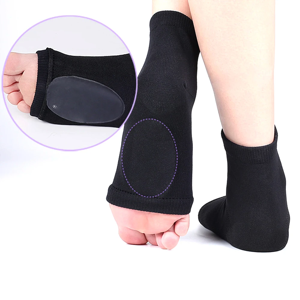 2Pcs Arch Unterstützung Hülse Gepolsterten Weiche Elastische Gel Pad Stoff Bogen Socken für Flache Fuß Schmerzen Relief Plantarfasziitis ferse Spurs