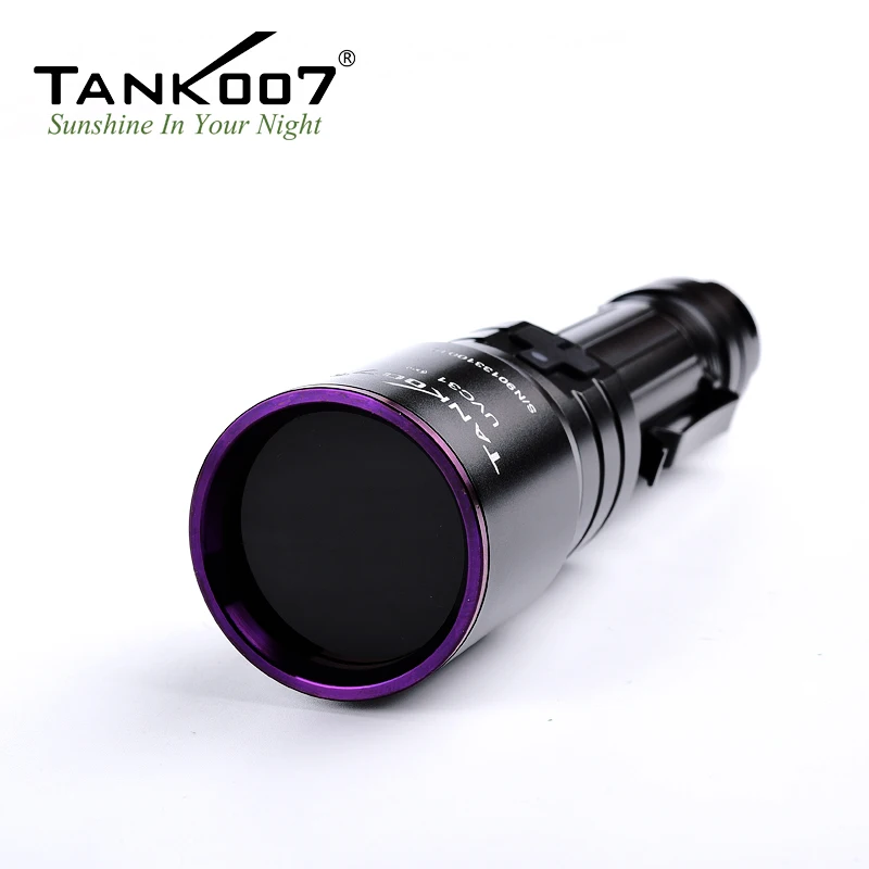 TANK007 UVC31 UV Flashlight Nichia 365nm 5W USB Rechargeable Torch Pure Ultraviolet Light by 18650 Battery for Research