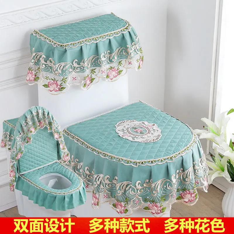 Toilet Cushion 3 Piece Set Winter Toilet Cover U-type Zipper Seat Mat Pad Toilet Accessories WC Mat Hotel Supplies Toilettes