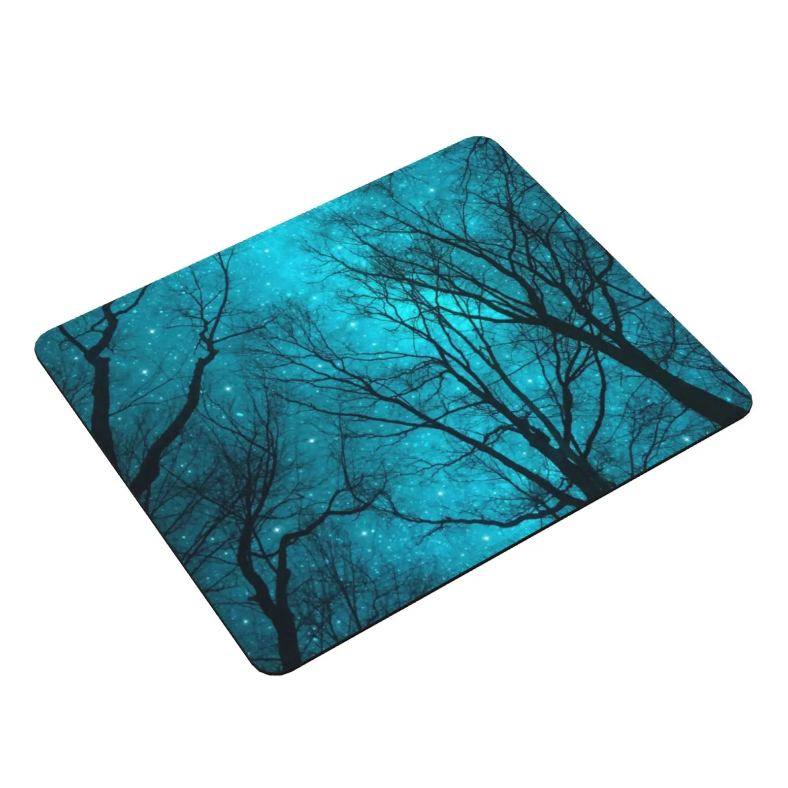 Stars Can't Shine Without Darkness Mouse Pad DIY Print Cushion Night Stars Nebula Sky Mint Teal Night Galaxy