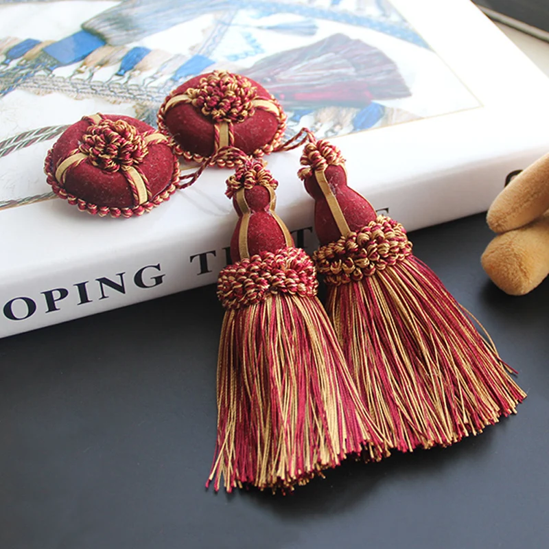 1Pc Flower Hanging Rope Silk Tassels Fringe Sewing Bang Tassel Trim Home Decor Tassels for DIY Embellish Curtain Accessories