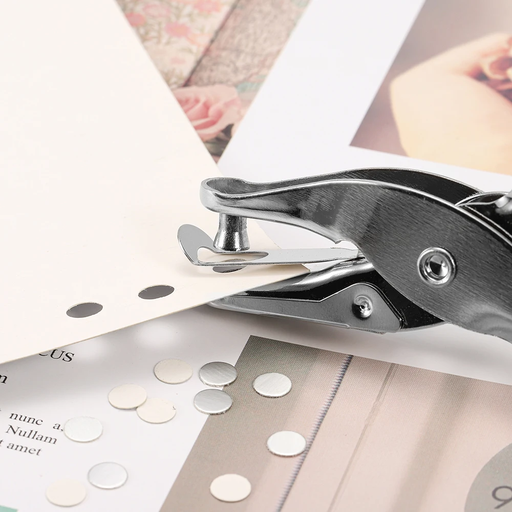 1 قطعة مقبض ثقب لكمة ذو طيات دائرة بطاقة قطع ثقب القاطع ثقب واحد الناخس لصنع المجوهرات حزمة اكسسوارات أدوات