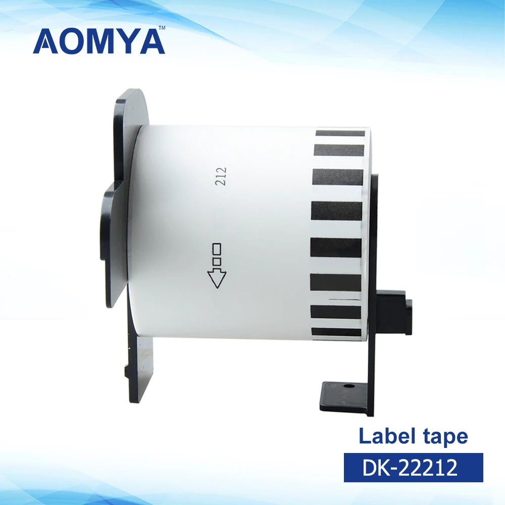 AOMYA 1 Rolls Label tape DK-22212 Label 62mm*15.24m Continuous Compatible for Brother Transferable rubber/paper