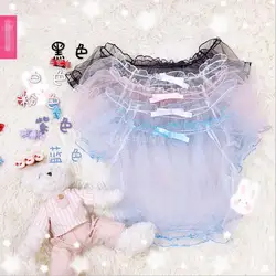 Kawaii Sweet Lolita Chiffon Shirt Puff Sleeve Transparent Short Sleeve Cos Lolita Cute Loli Shirt