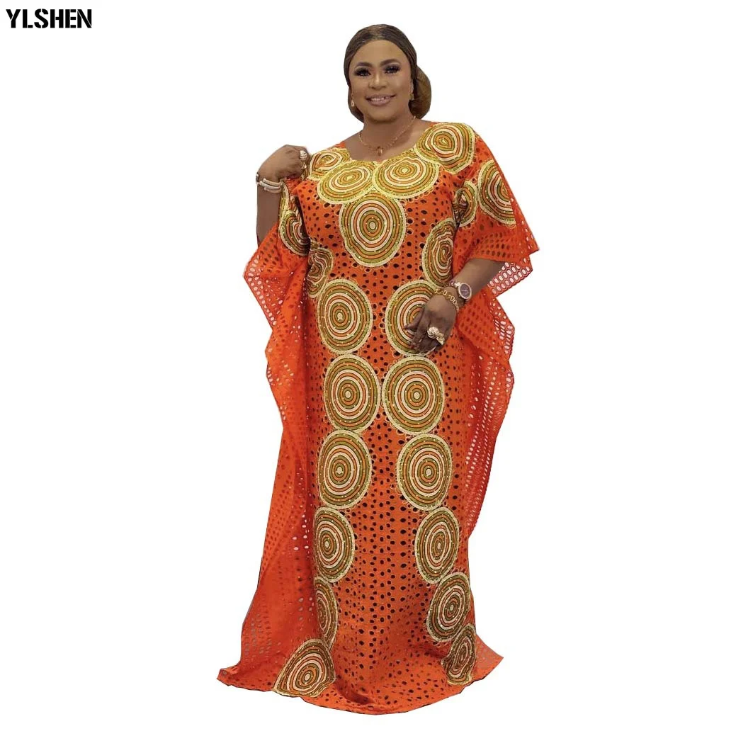 White Long Maxi Dress African Dresses for Women 2021 Winter African Clothes Dashiki Sexy Hollow Out Boubou Robe Africaine Femme