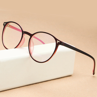 New Retro Glasses Frame Trend Plastic Round Eyeglasses Women Fashion Decorative Spectacle Man Personality Plain Eyewear  ﻿
