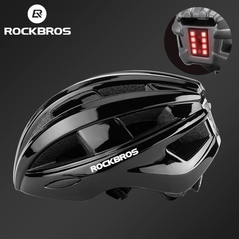 ROCKBROS Bicycle Helmet MTB Road Cycling Helmet with Taillight Ultralight Urban Bike Helmet Men/Women Sport Safe Hat