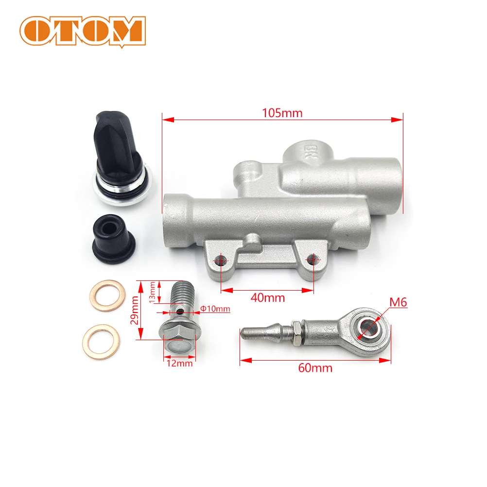 OTOM Motorcycle Rear Brake Master Cylinder Repair Parts Rear Brake Device Front Pump For KTM XCF SXF HUSQVARNA FC FX FE 250 450