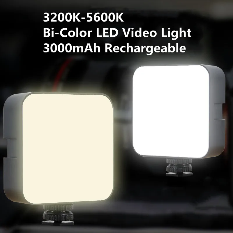 Mini LED Video Light Camera Light 3200-5600K 2000mAh CRI95+ With Cold Shoe Mini Vlog Fill Light 32000mAh Panel Lamp Photography