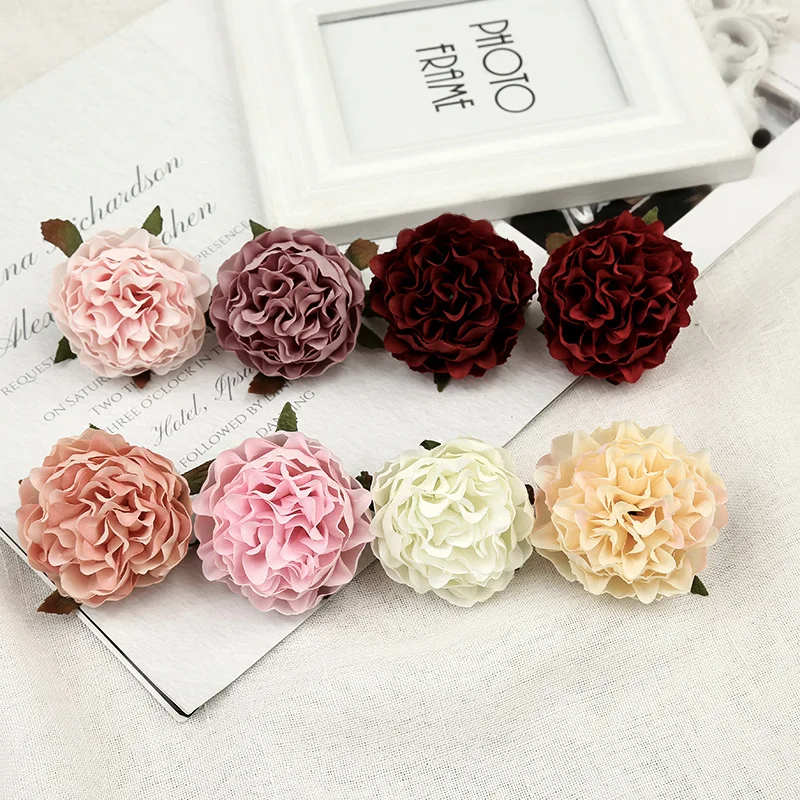 

10Pcs Artificial Jasmine 6cm Rose Flower Head DIY Garland Flower Wall Wedding Arch Decor Flower Home Decoration Accessories