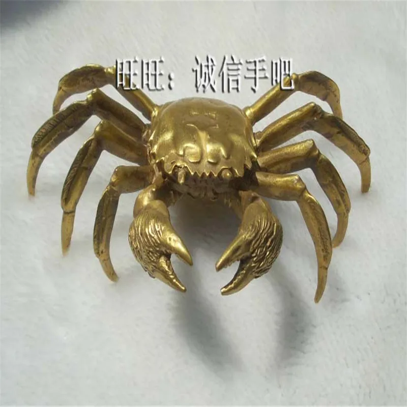 

China eight party to financecrab brass family decoration