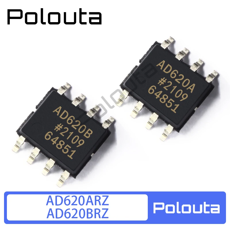 Polouta AD620BRZ AD620ARZ AD620A AD620B SOP8 Amplifier Daya Rendah IC Komponen Elektronik Sirkuit Terpadu Arduino Nano