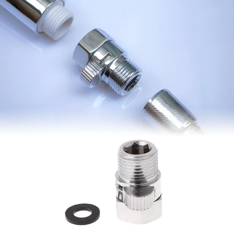 100% Brass Flow Control Valve Water Pressure Reducing Controller Hand Held Sprayer Head Shut Off Stop Switch For Shower Supply