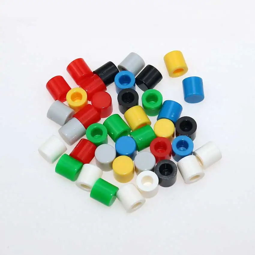 Cltgxdd 50PCS/Lot Plastic Cap Hat Kits G62 For 6*6mm Tactile Push Button Switch Lid Cover A56 6x6mm Green Black White Blue