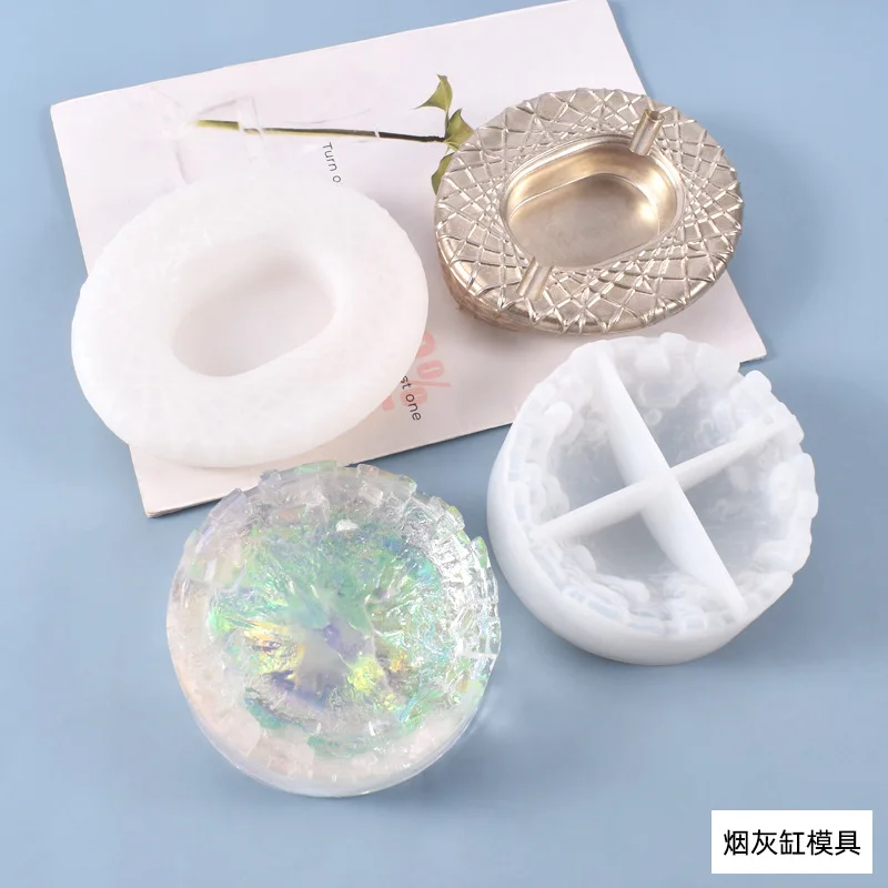 

Bird's Nest Oval Ashtray DIY Crystal Epoxy Resin Mold Silicone Storage Box Mold Jewelry Making Accessaries Tools