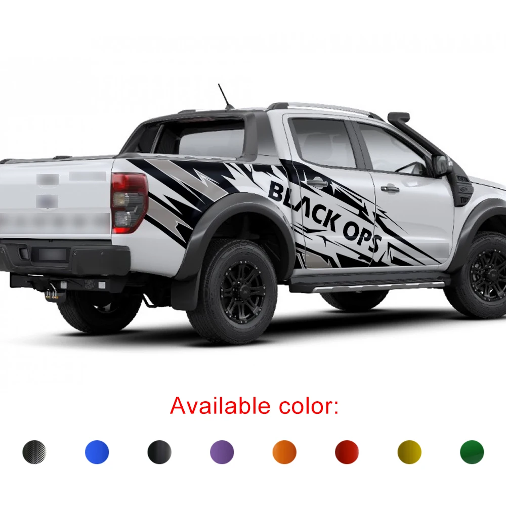 Car Decals Side Body Thorns Stripe Graphic Vinyl Cool Car Sticker Fit for Ford Ranger 2012 2013 2014 2015 2016 2017 2018 2019