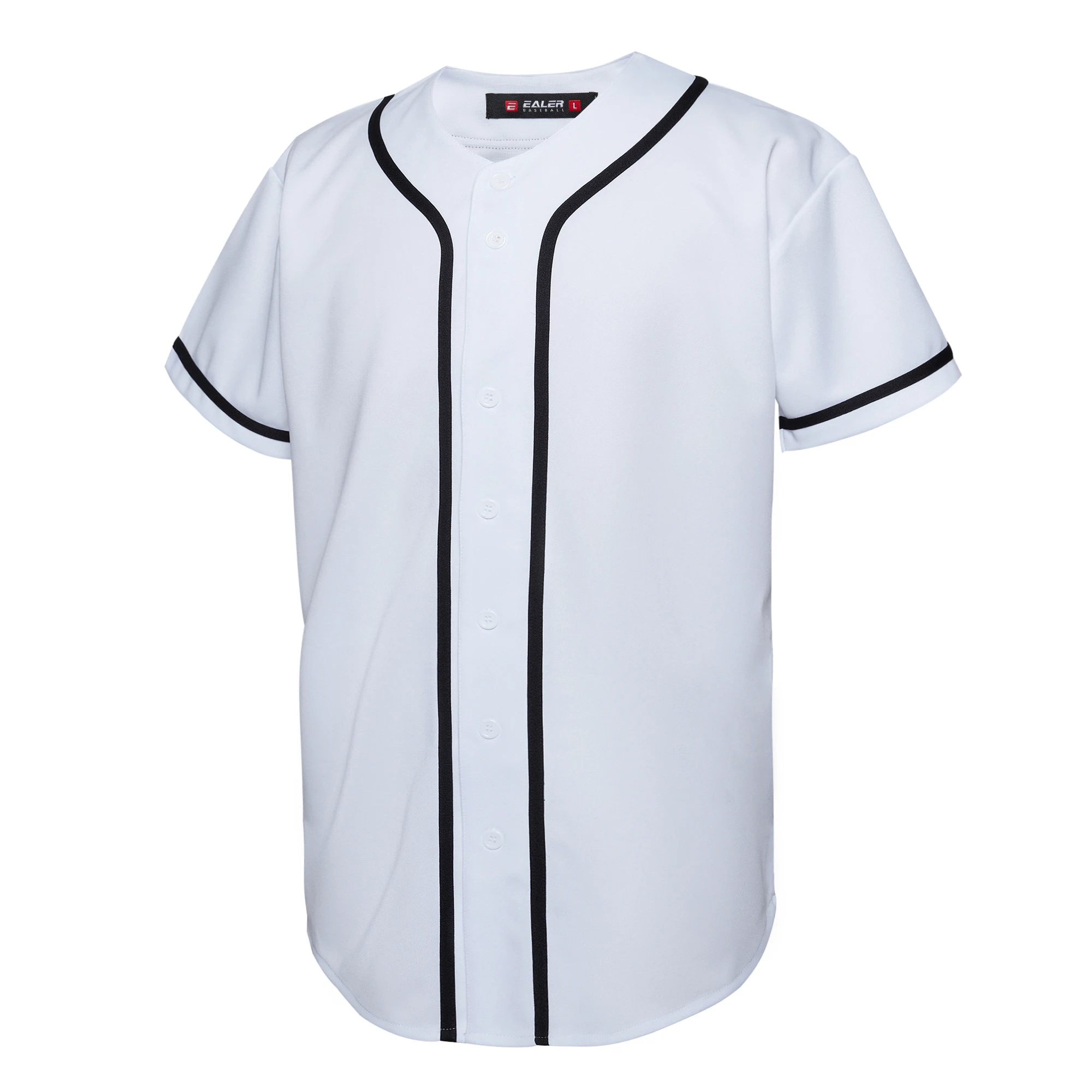 EALER BJ80 Series Mens Baseball Jersey Button Down Shirts Short Sleeve Hipster Hip Hop Sports Uniforms