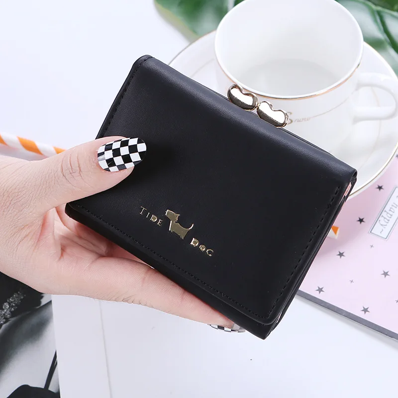 Ladies Simple Short Wallet Animal Shape Decoration Mini New Student Cartoon Coin Purse Fashion Card Case