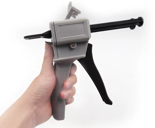 

Glue Gun 50ml Two Component AB Epoxy Sealant Glue Gun Applicator Glue Adhensive Squeeze Mixed 1:1 Manual Caulking Gun Dispenser