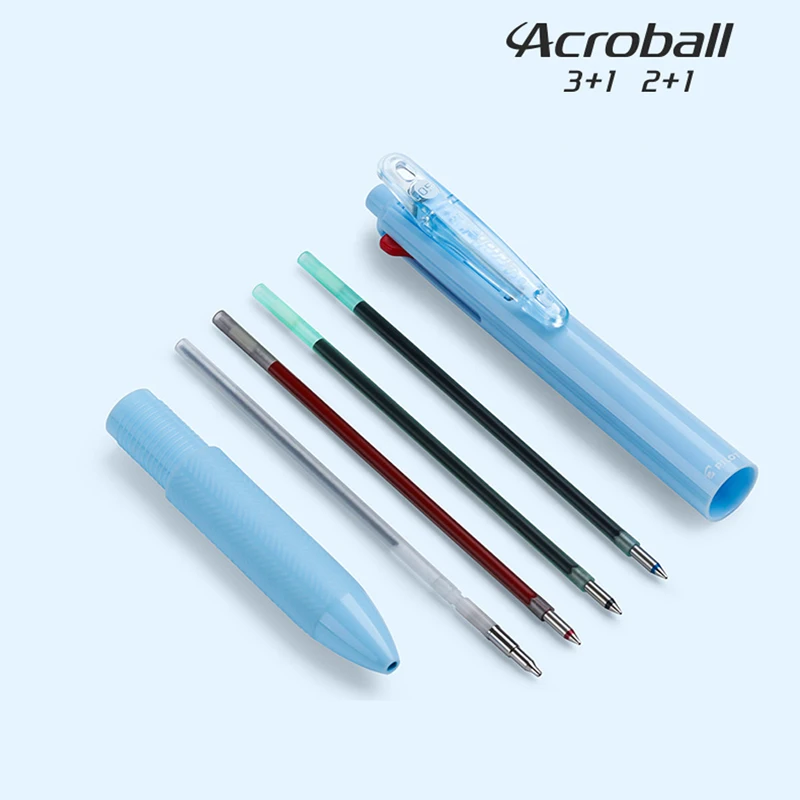 1Pcs PILOT 3 +1 multifunctional pen BKHAB-50F 0.5mm 3 color ballpoint pen + mechanical pencil student three-in-one ballpoint pen